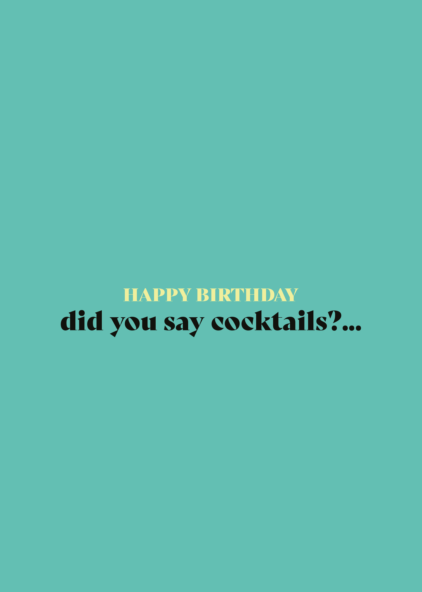 Birthday Cocktails