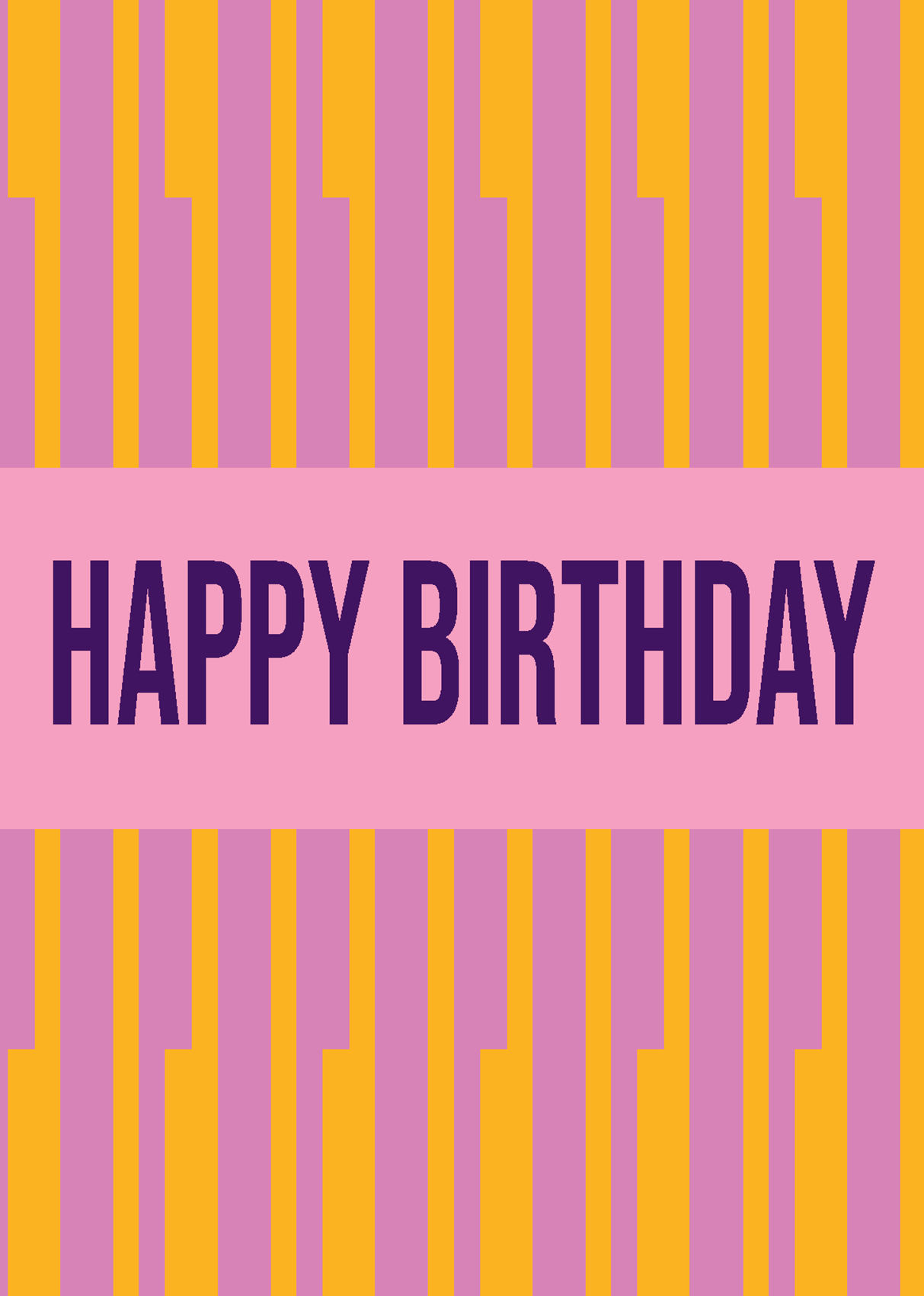 Stripey Happy Birthday