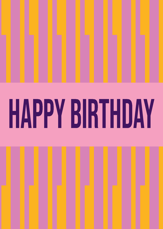 Stripey Happy Birthday