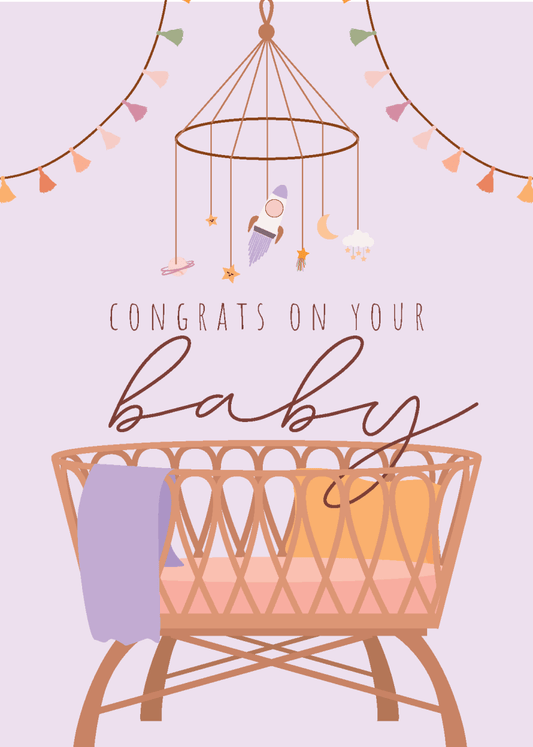 Congrats On Your Baby - Sherbet Lemon