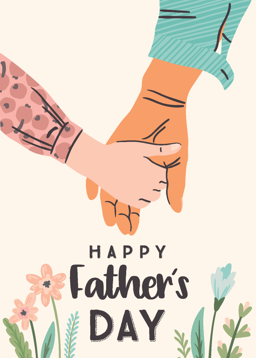 Father's Day Holding Hands - Sherbet Lemon