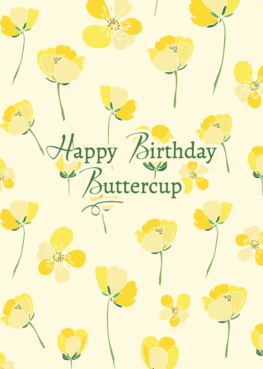 Happy Birthday Buttercup - Sherbet Lemon