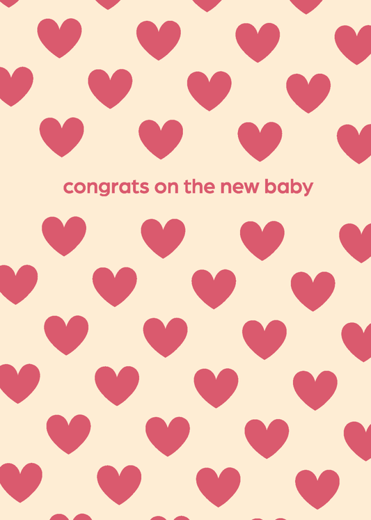 Hearty Congrats on the Baby - Sherbet Lemon