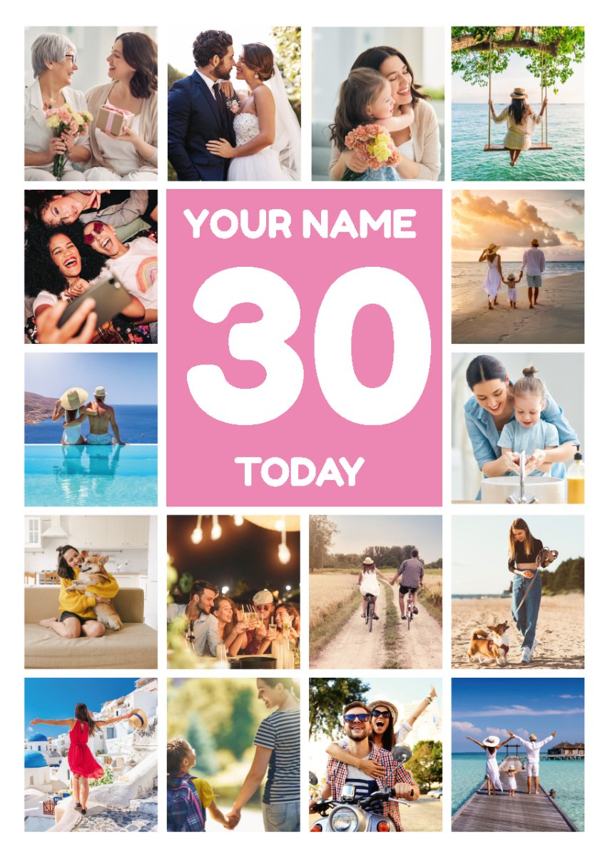 Age Photo Collage - Sherbet Lemon