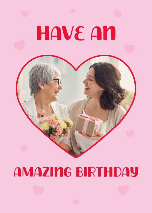 Amazing Birthday Photo Heart - Sherbet Lemon