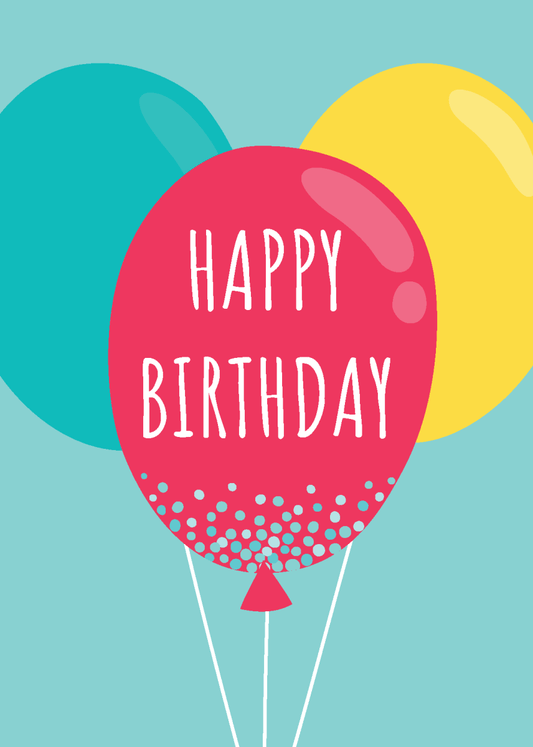 Birthday Balloons - Sherbet Lemon