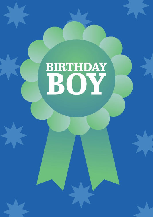Birthday Boy Rosette - Sherbet Lemon