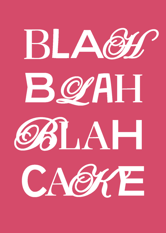 Blah Blah Blah Cake - Sherbet Lemon