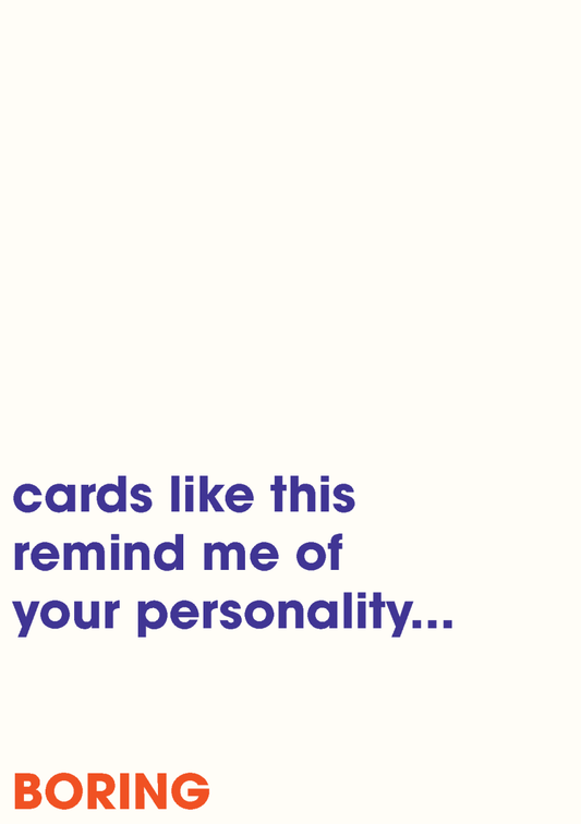 Cards Like this Remind Me of Your Personality - Sherbet Lemon