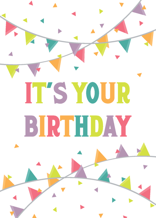 Colourful Birthday Bunting - Sherbet Lemon