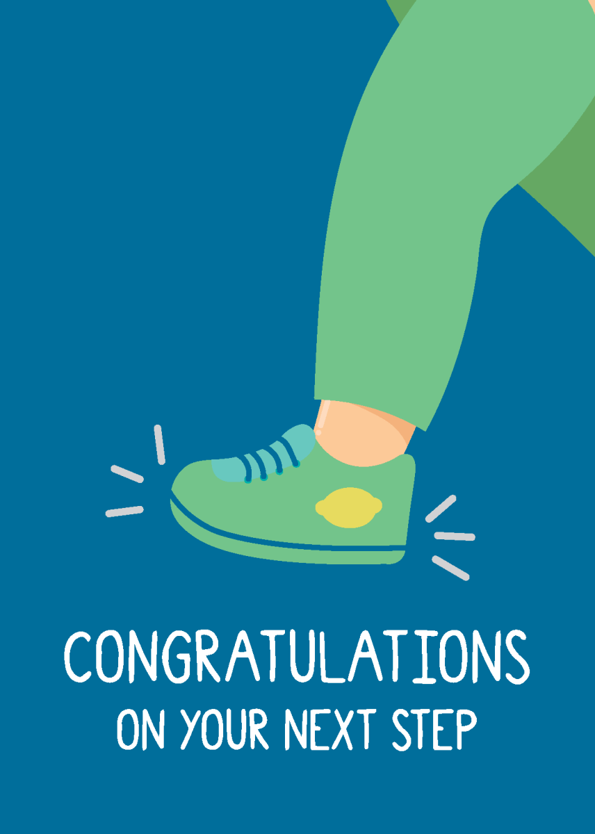 Congratulations on Your Next Step - Sherbet Lemon