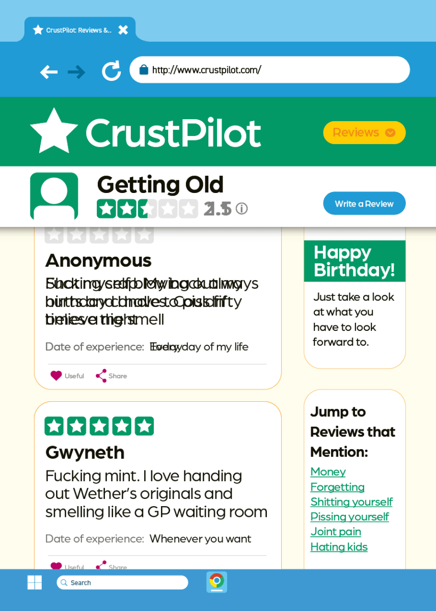 CrustPilot 2.5 Stars - Sherbet Lemon