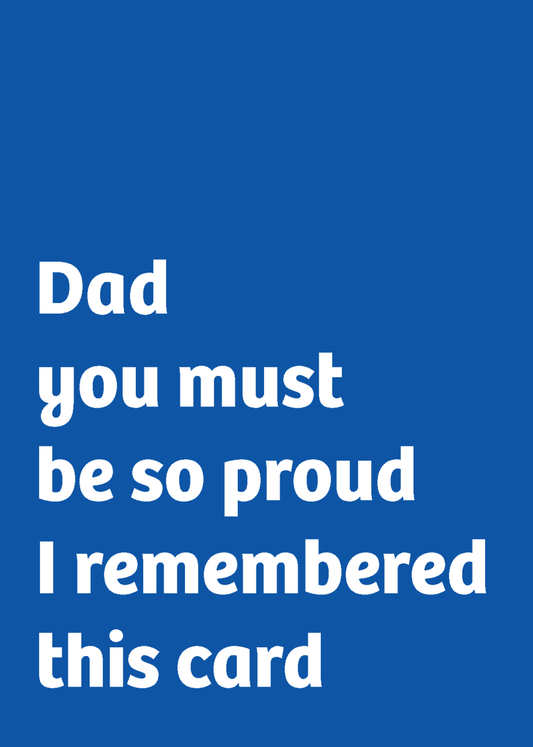 Dad you Must be Proud - Sherbet Lemon
