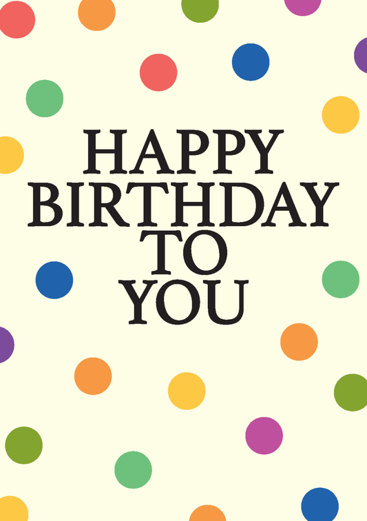 Dotted Birthday - Sherbet Lemon