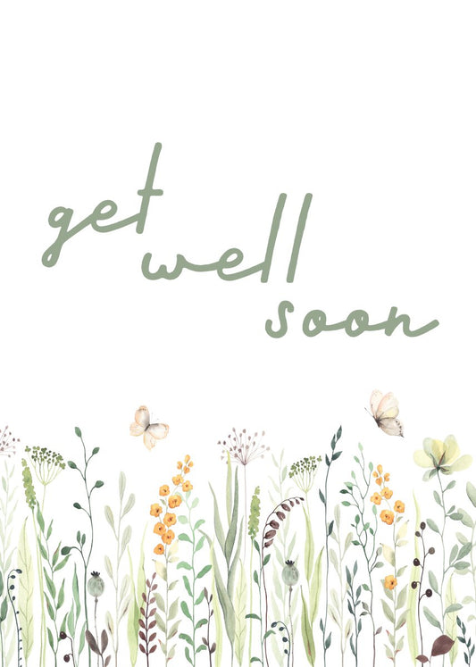 Floral Get Well Soon - Sherbet Lemon