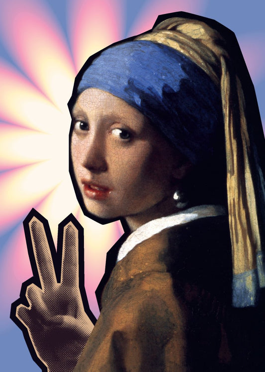 Girl with the Peace Sign - Sherbet Lemon