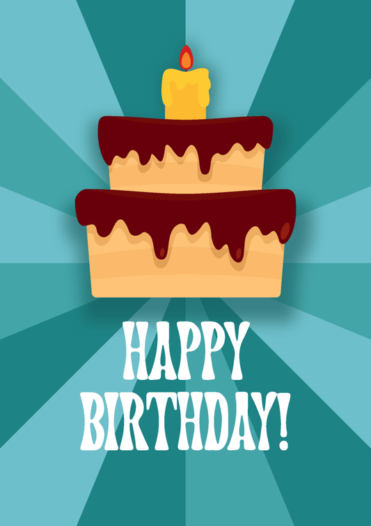 Happy Birthday Cake - Sherbet Lemon