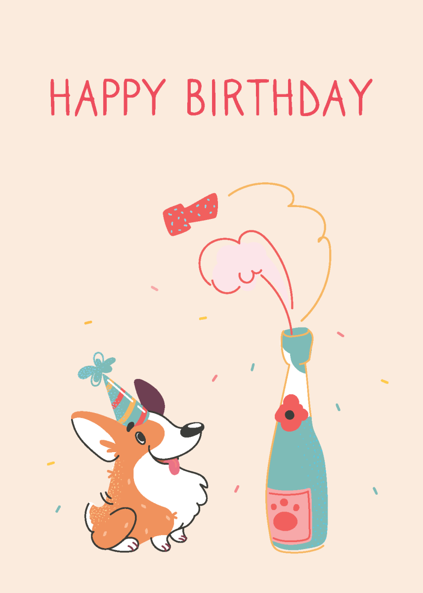 Happy Birthday Doggy - Sherbet Lemon
