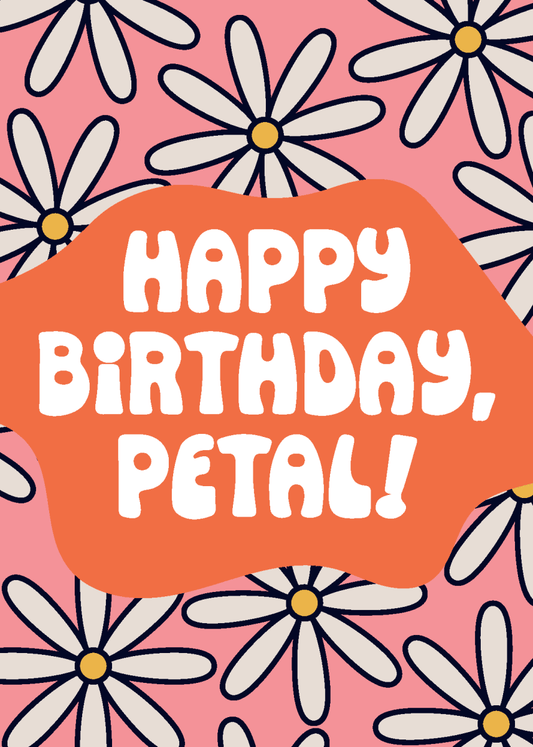 Happy Birthday Petal - Sherbet Lemon