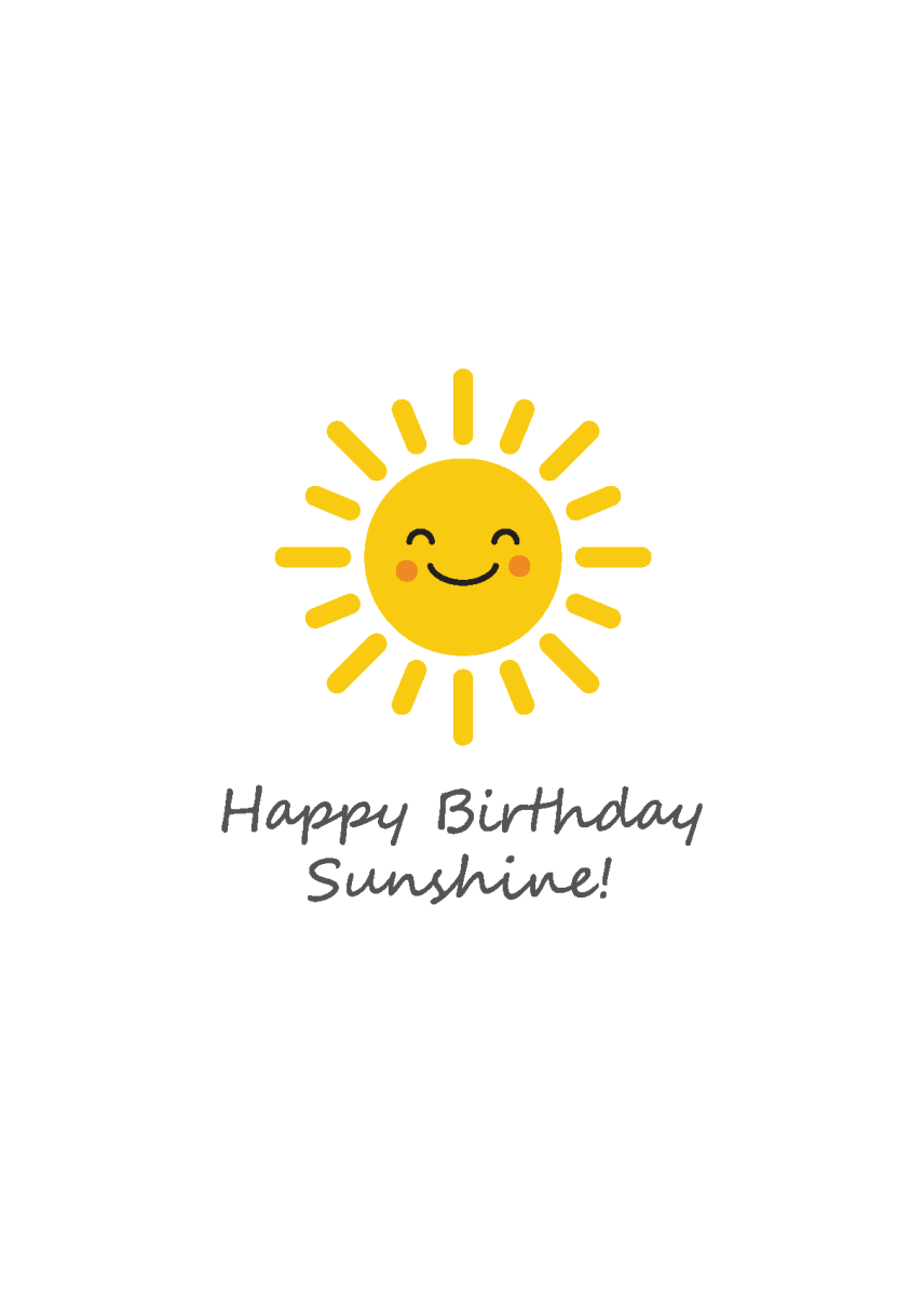 Happy Birthday Sunshine! - Sherbet Lemon