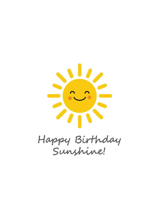 Happy Birthday Sunshine! - Sherbet Lemon