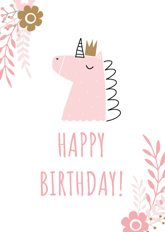 Happy Birthday Unicorn - Sherbet Lemon