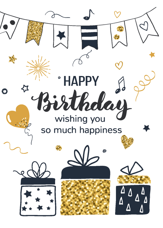 Happy Birthday, Wishing You Happiness - Sherbet Lemon
