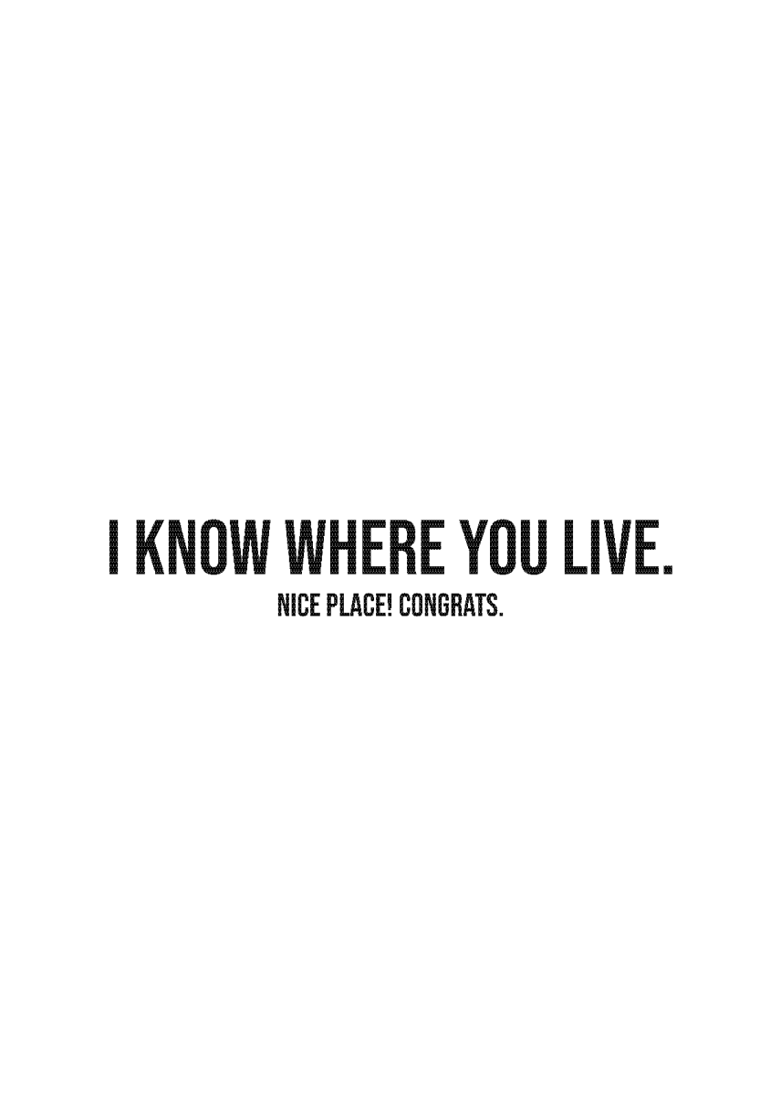 I Know Where You Live - Sherbet Lemon