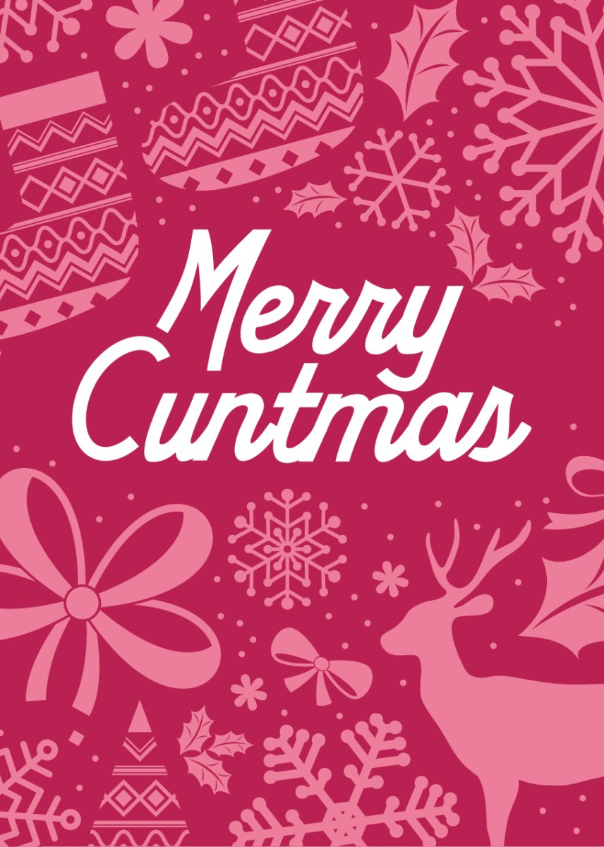 Merry C*ntmas (Pink) - Sherbet Lemon