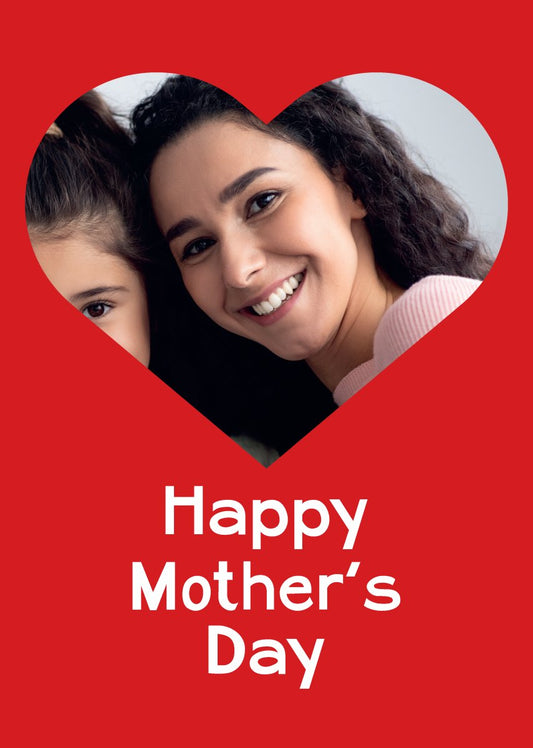 Mother's Day Photo Heart - Sherbet Lemon