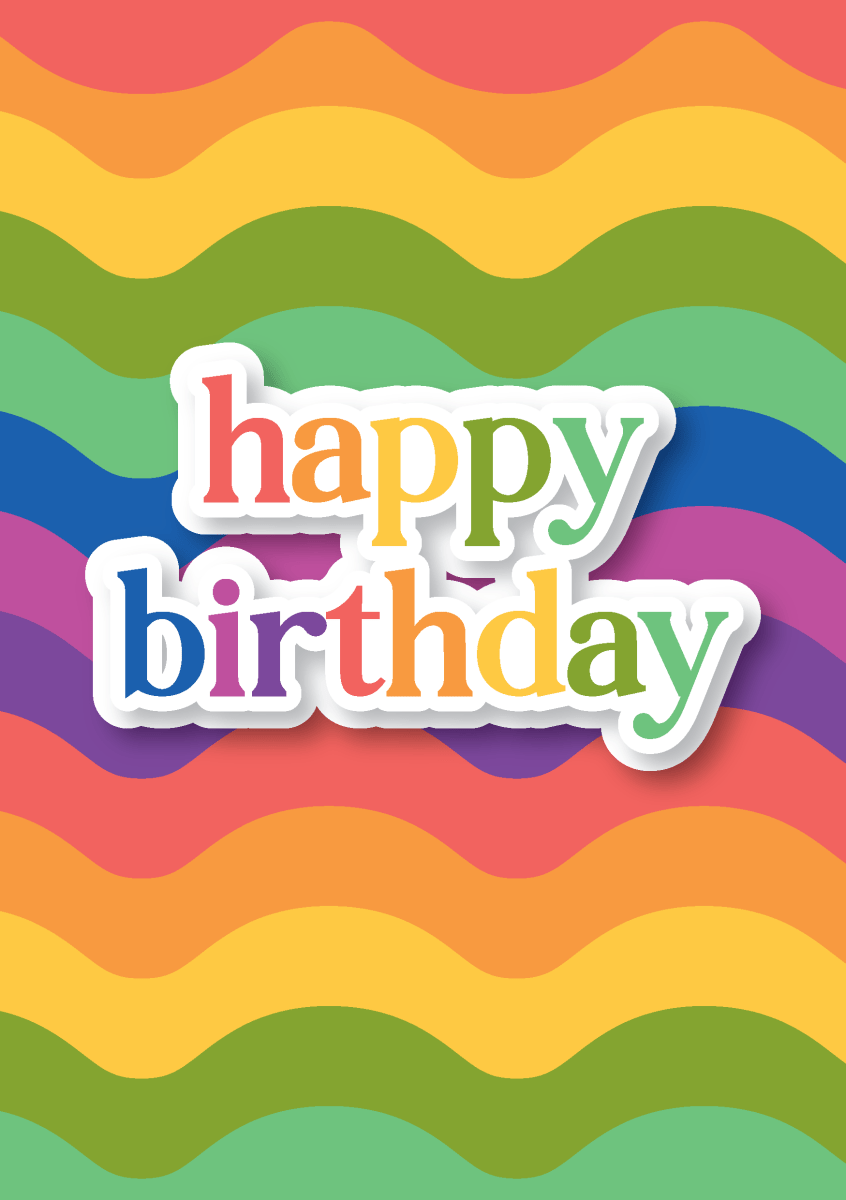 Multi-Coloured Birthday - Sherbet Lemon