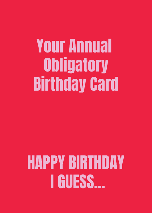 Obligatory Card - Sherbet Lemon