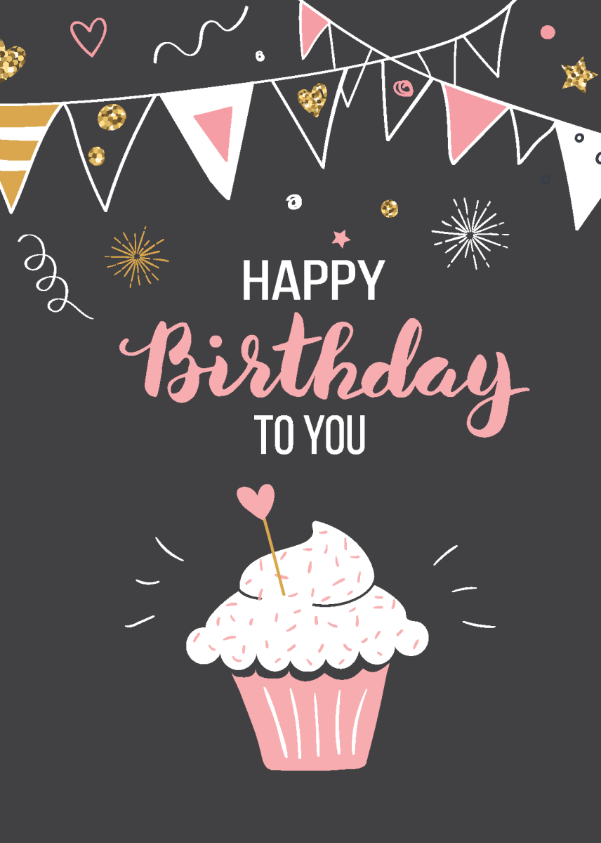 Pink Birthday Cupcake - Sherbet Lemon