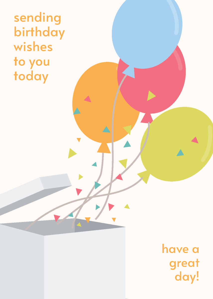 Sending Birthday Wishes - Sherbet Lemon