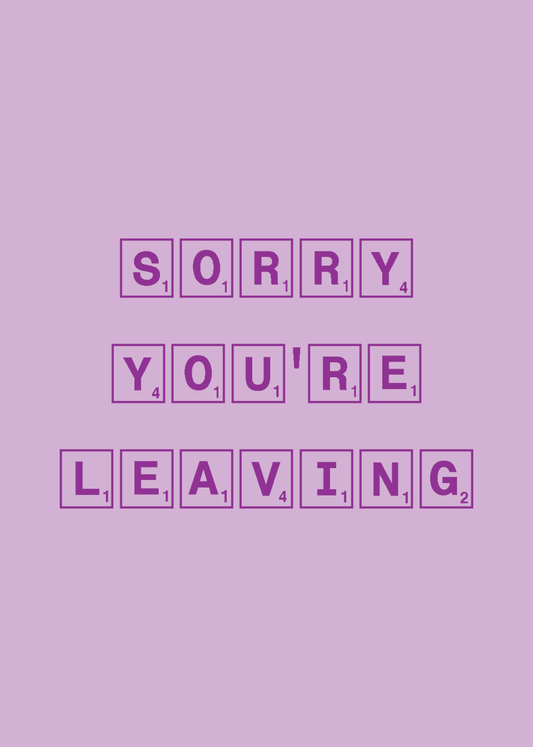 Sorry You're Leaving Game Tiles - Sherbet Lemon