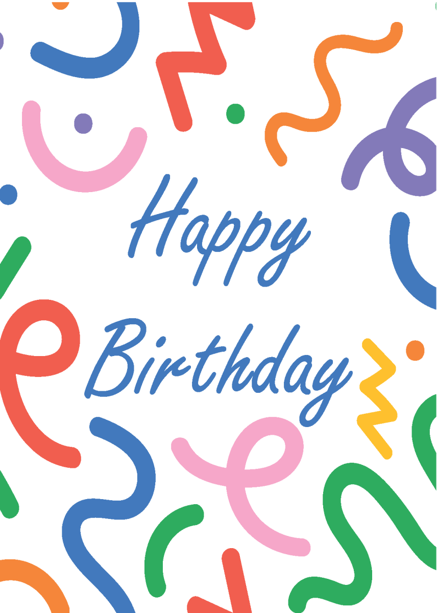 Squiggly Birthday - Sherbet Lemon