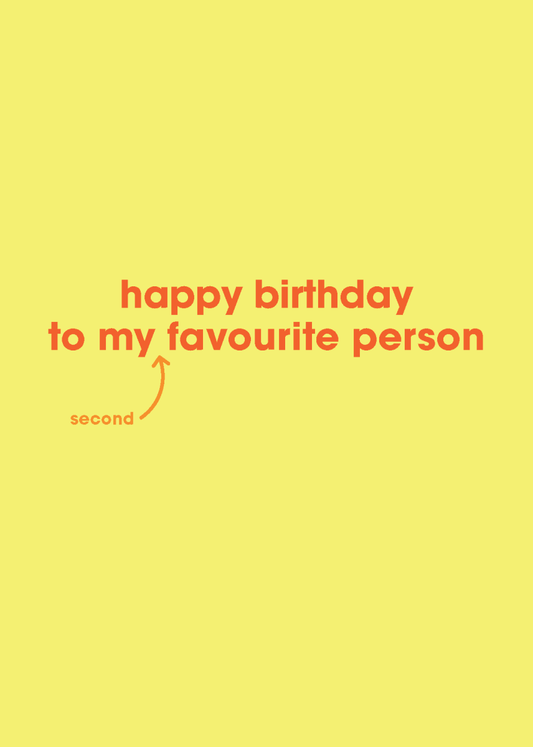 To My Second Favourite Person - Sherbet Lemon