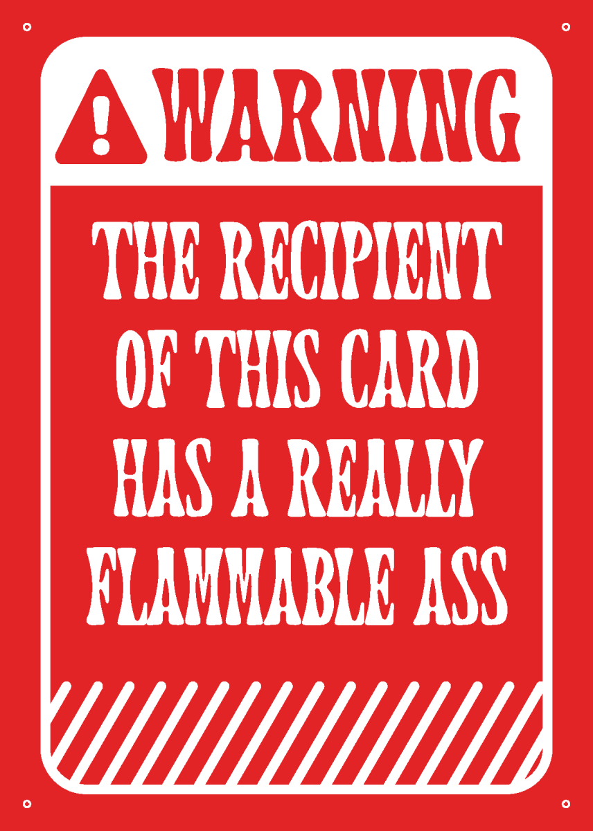 Warning Flammable Ass - Sherbet Lemon