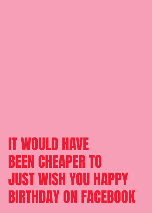 Would have been Cheaper to put it on Facebook - Sherbet Lemon